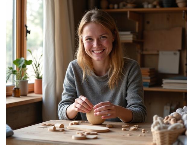 Grundlægger af Skjald DIY i et inspirerende værksted